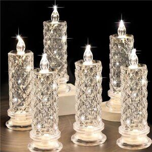 LED Flameless Candles, 6PCS Romantic Battery Operated Candles Led Pillar Candles